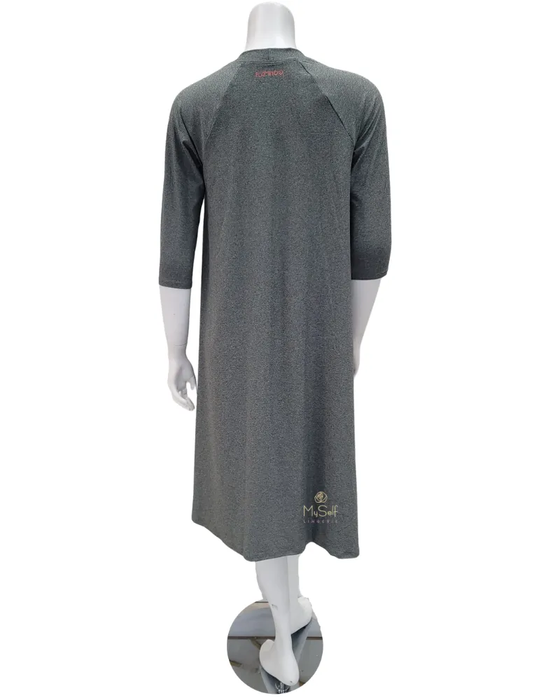 18FL201-G Heather Grey Swing Swim Dress Regular Length