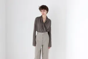 2000s Plunge / Wrap Knit Top