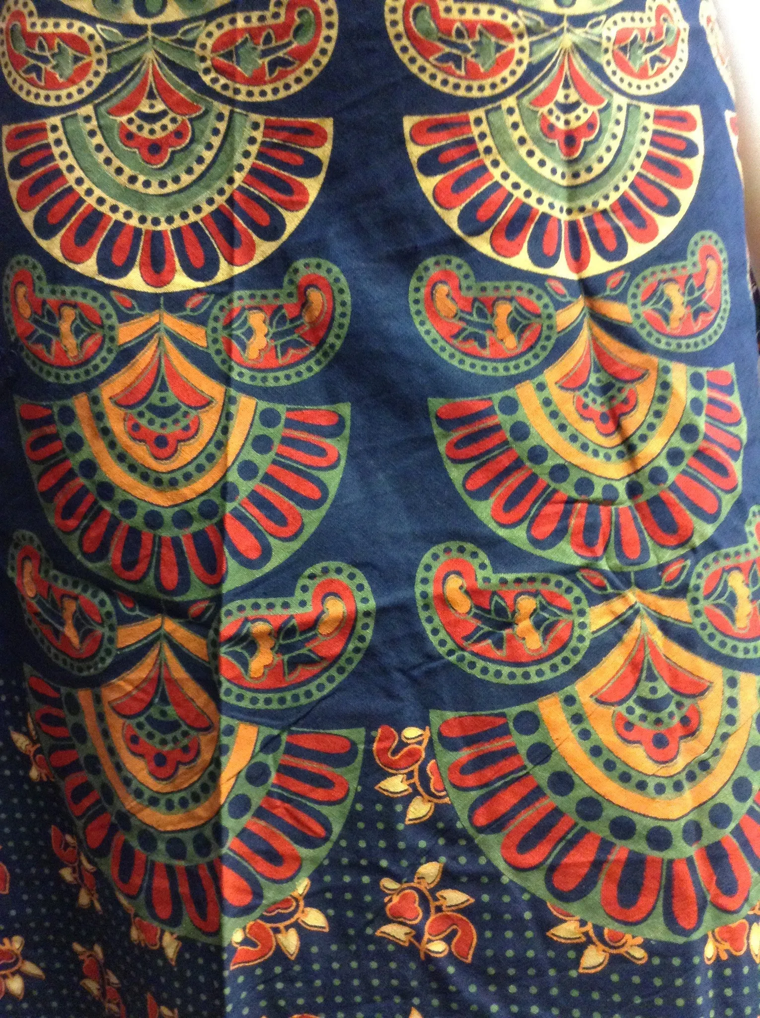 24" Printed Cotton Wrap Skirt