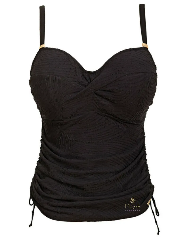 6356 Black Ottawa Underwire Tankini Top