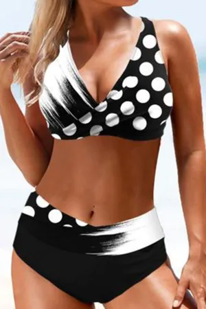 Abstract Print On-trend Front Wrap Bikini