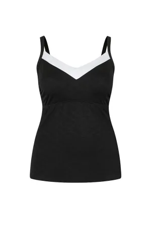 Acapulco Black & White Underwire Tankini Top