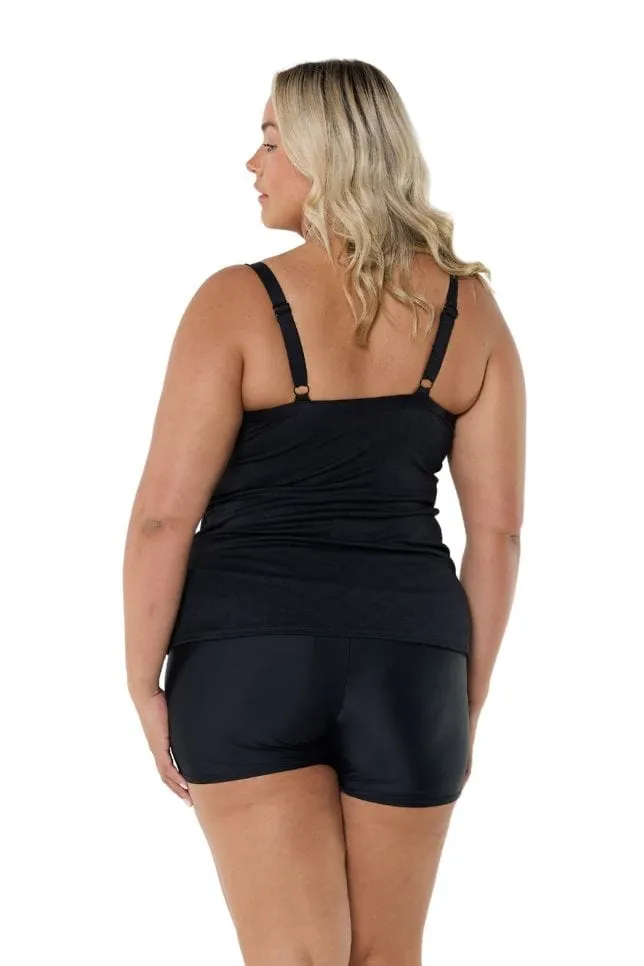 Acapulco Black & White Underwire Tankini Top