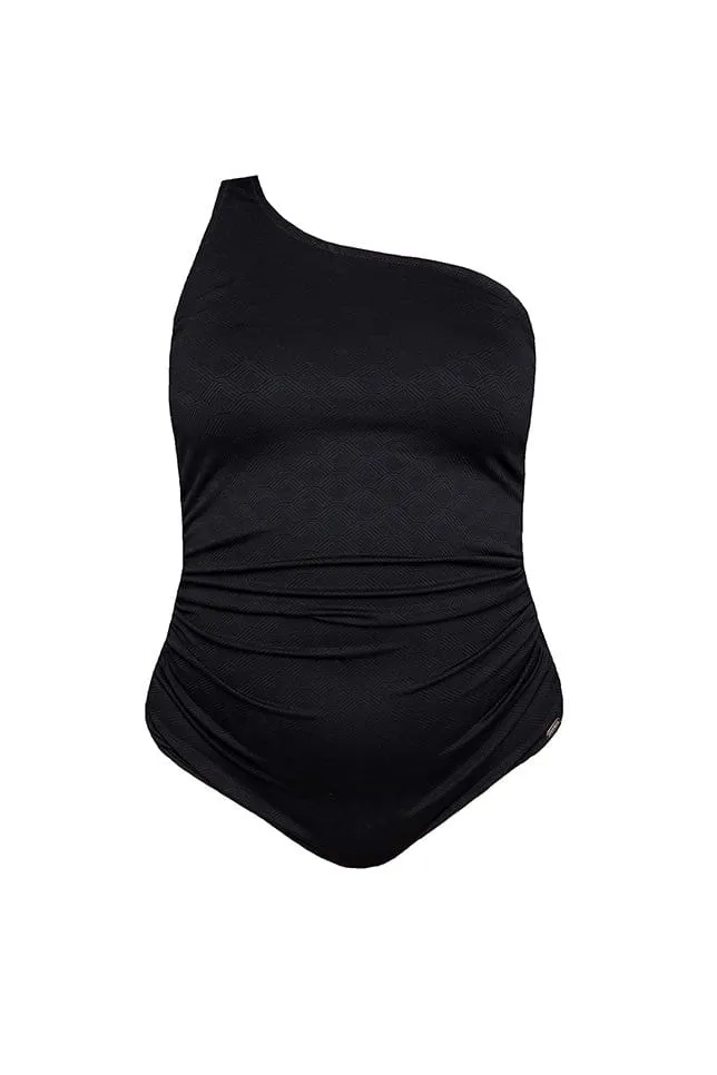 Acapulco Black One Shoulder One Piece Swimsuit