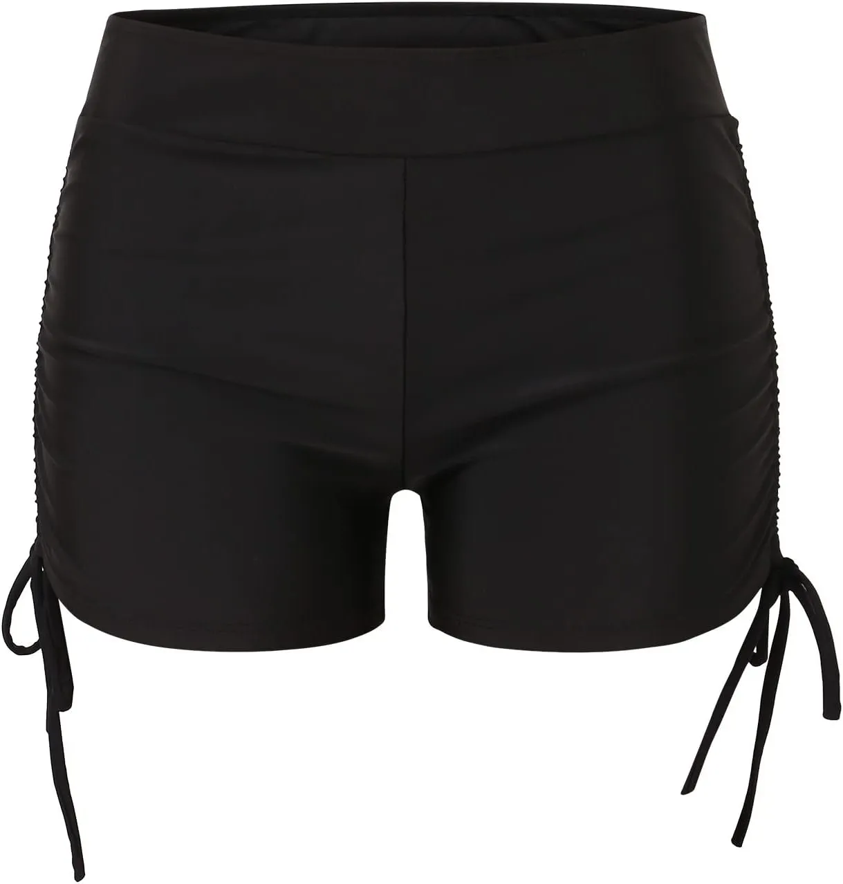Adjustable Side Tie Swim Shorts for Women High Waisted Swimsuit Bottoms Bathing Suit Boy Shorts Bikini Board Shorts