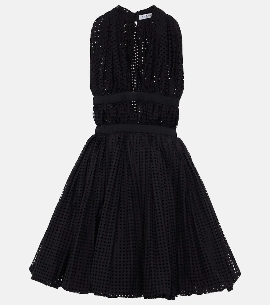 Alaia Deesse cotton-blend minidress