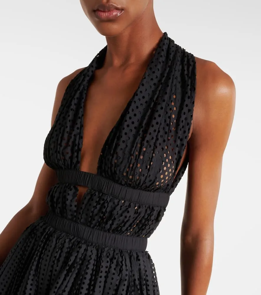 Alaia Deesse cotton-blend minidress