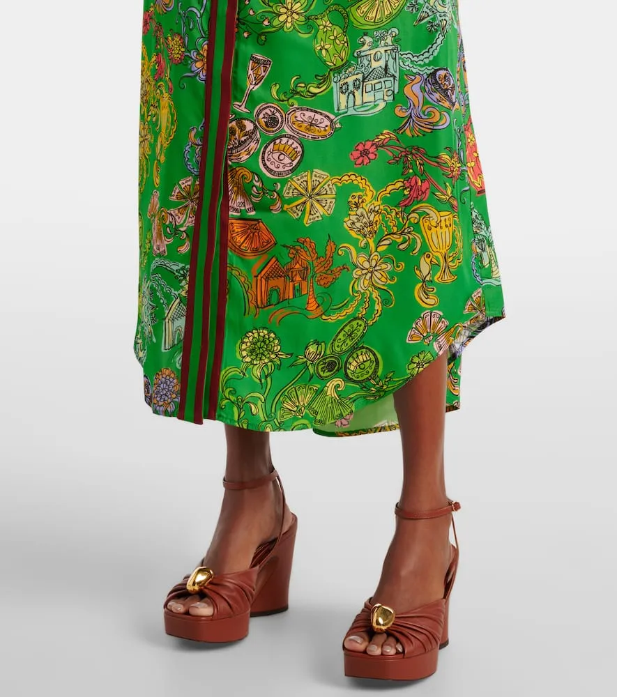 Alemais Fiesta printed belted shirt dress