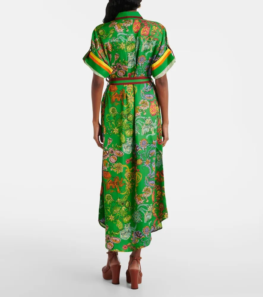 Alemais Fiesta printed belted shirt dress