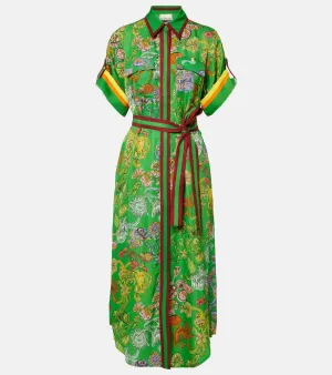 Alemais Fiesta printed belted shirt dress