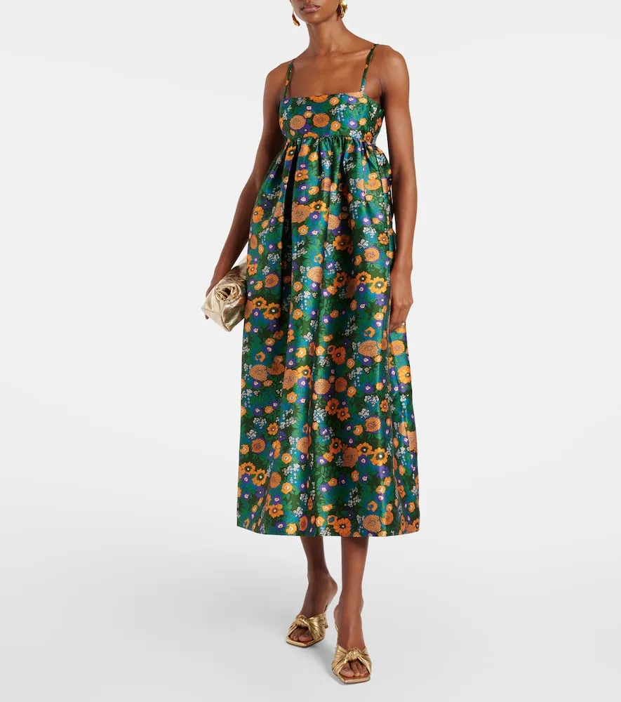 Alemais Printed open-back midi dress