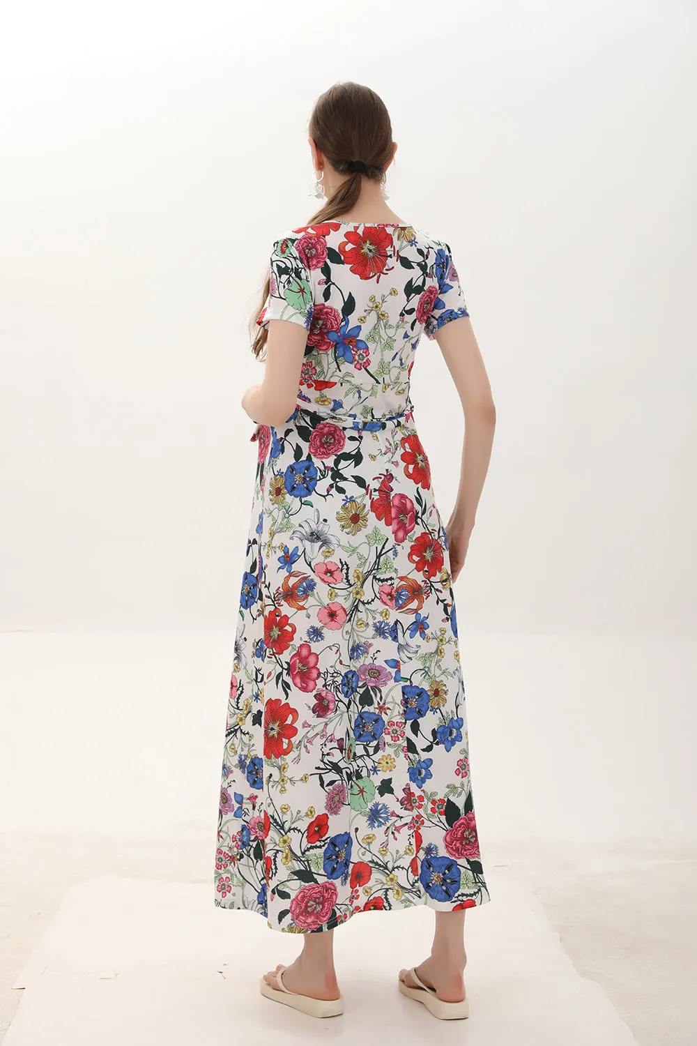 Allover Floral A-line Maternity Dress