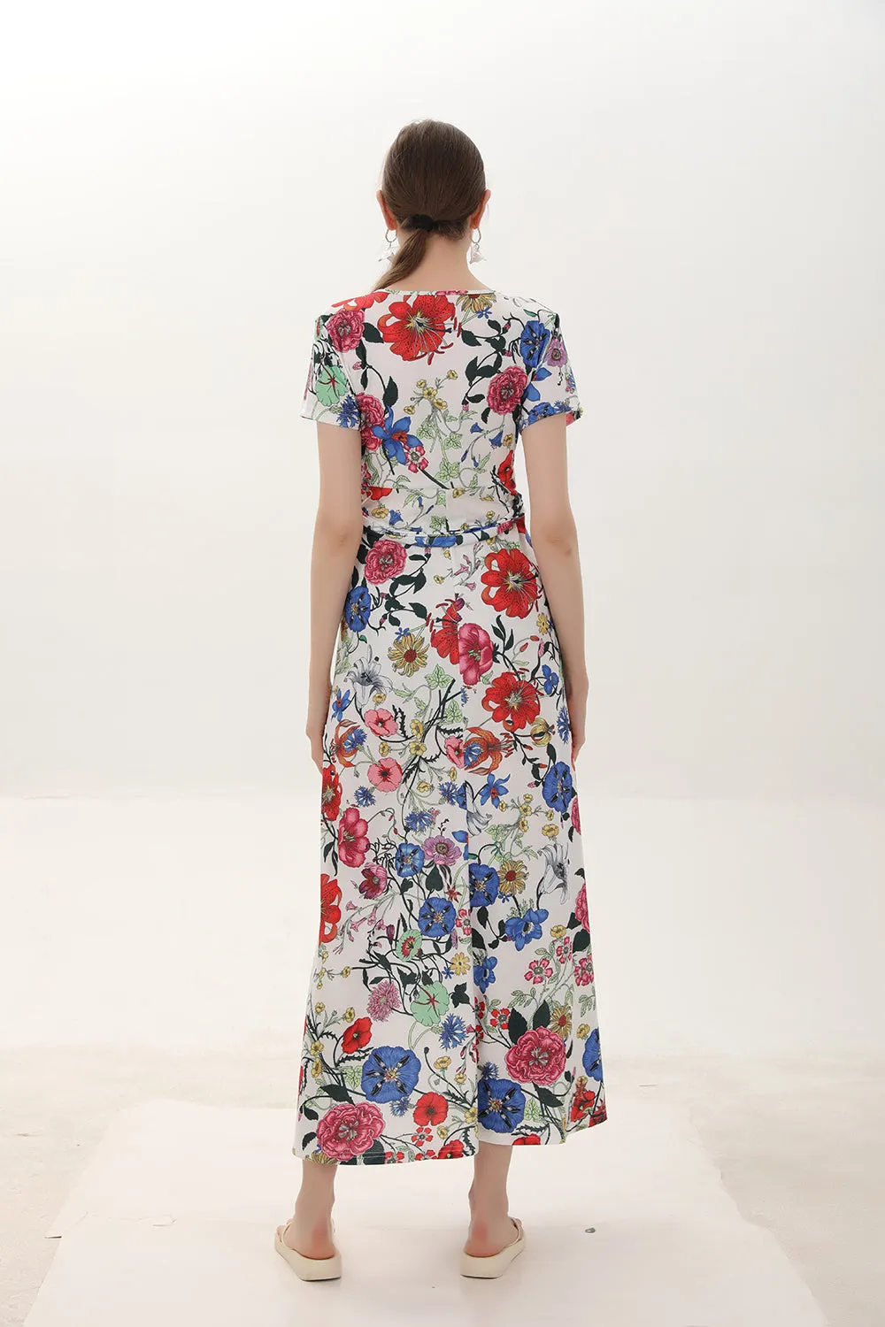 Allover Floral A-line Maternity Dress