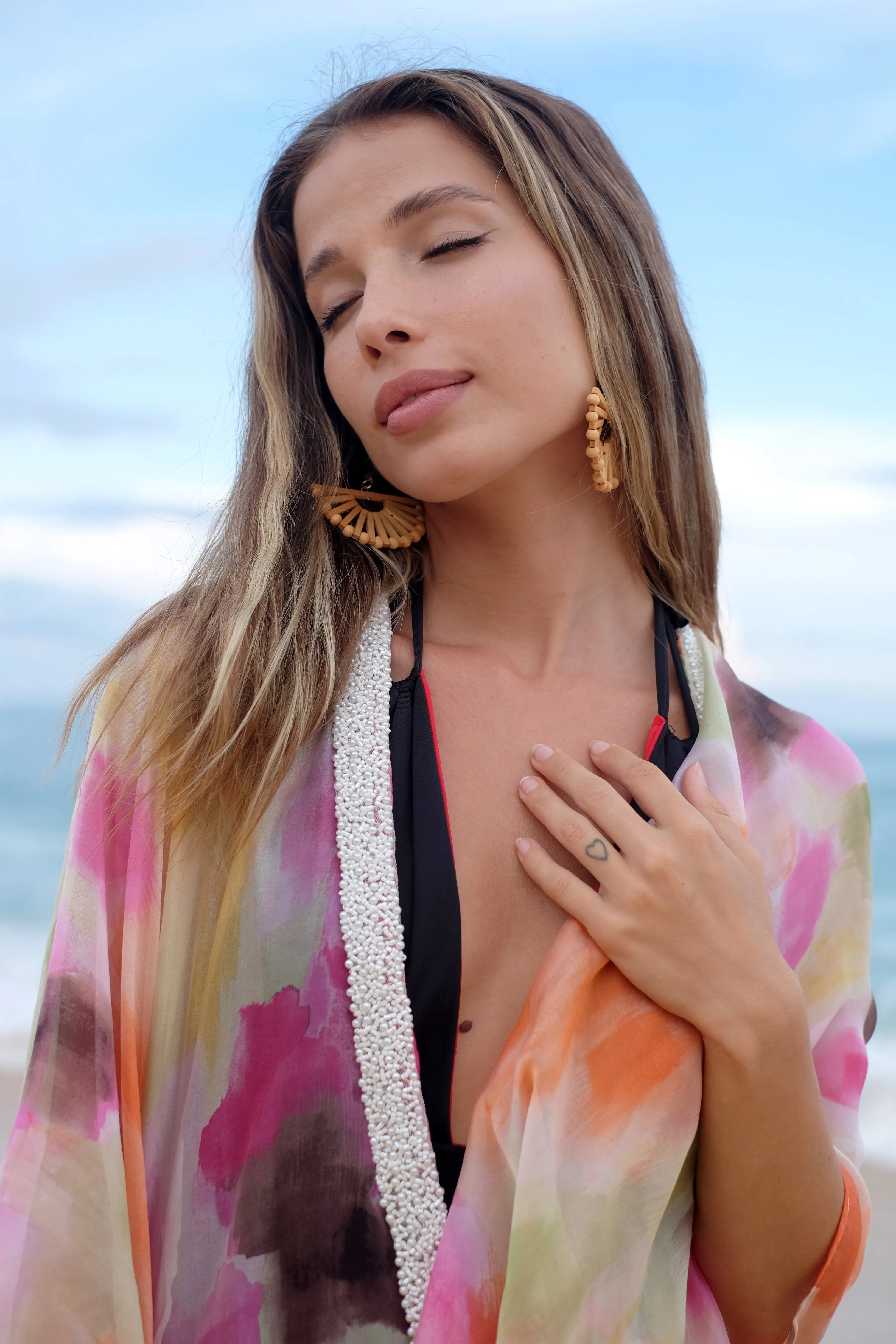 Amisha Women's Ombre Print Beach Kaftan