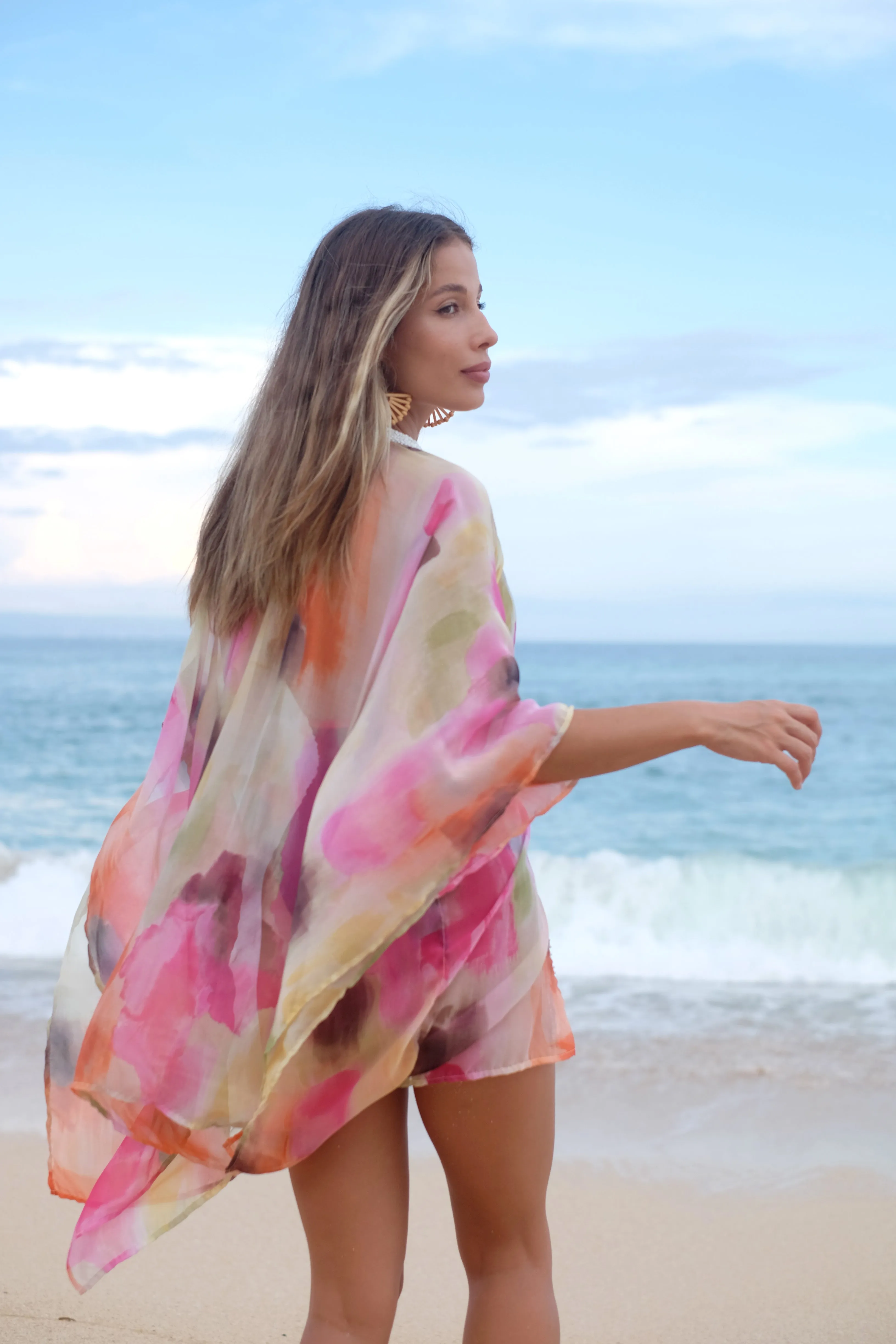 Amisha Women's Ombre Print Beach Kaftan
