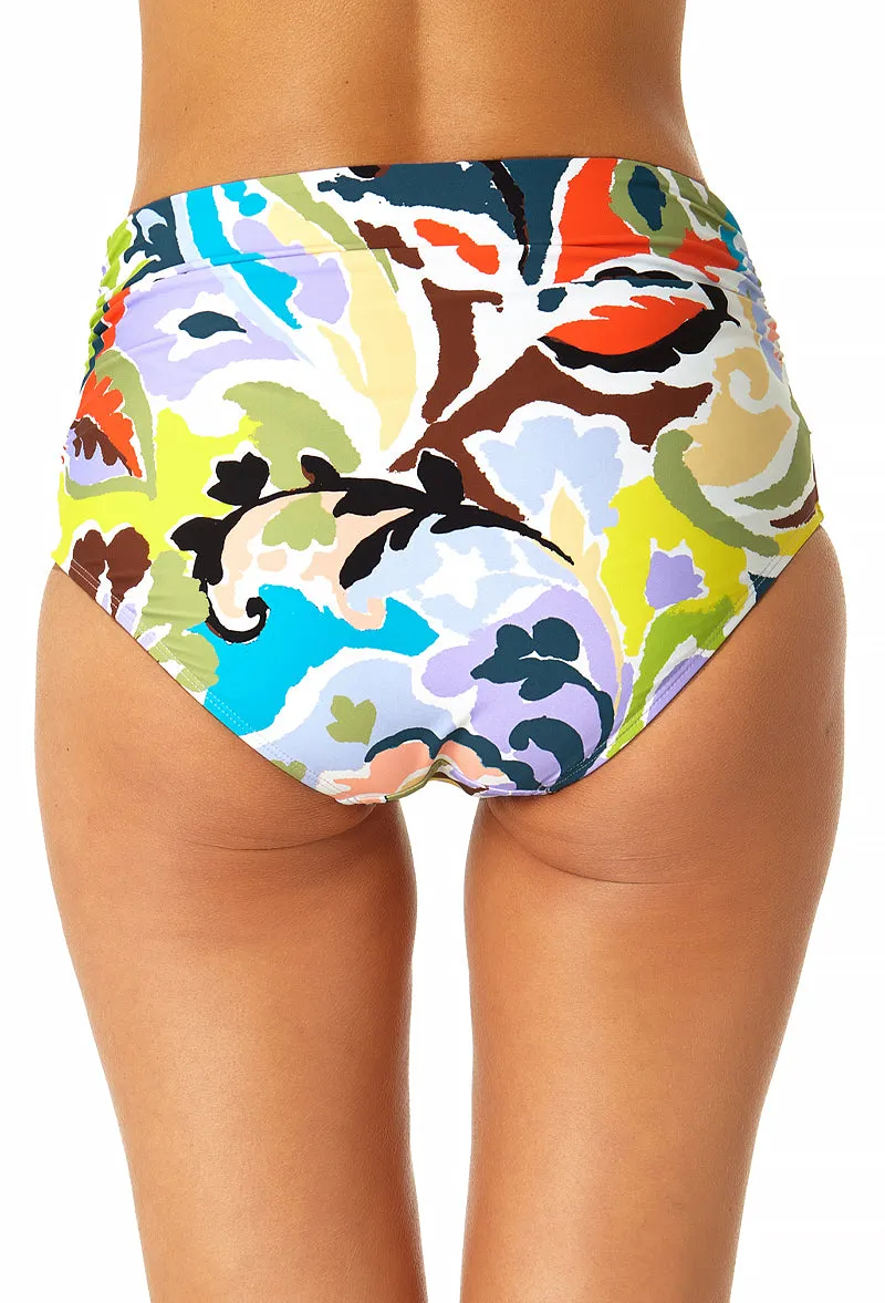 Anne Cole - Women's Fold Over High Waist Shirred Bikini Swim Bottoms