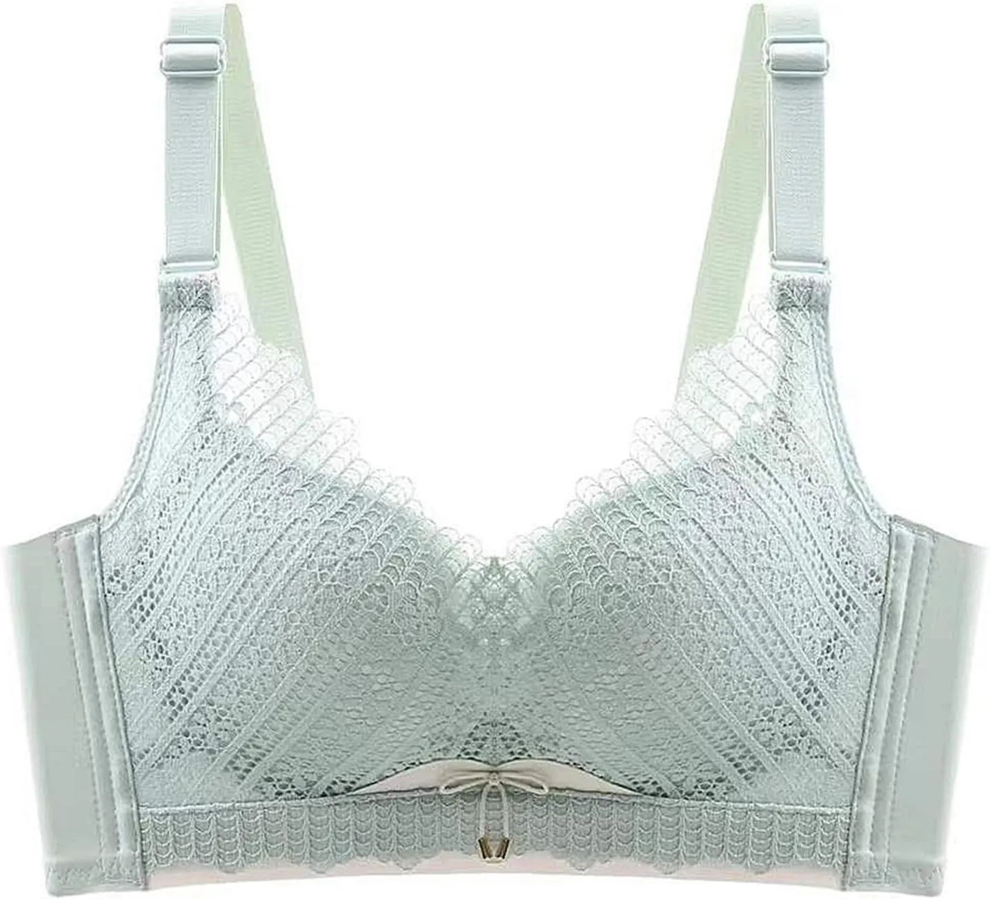 Anti Sagging Bras for Women Floral Lace Full Coverage Minimizer Bralettes High Support Wireless Gather Push Up Comfy Bra