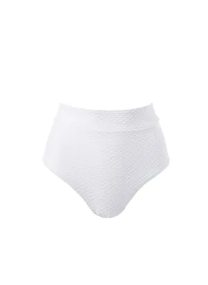 Asia White Waves Bikini Bottom