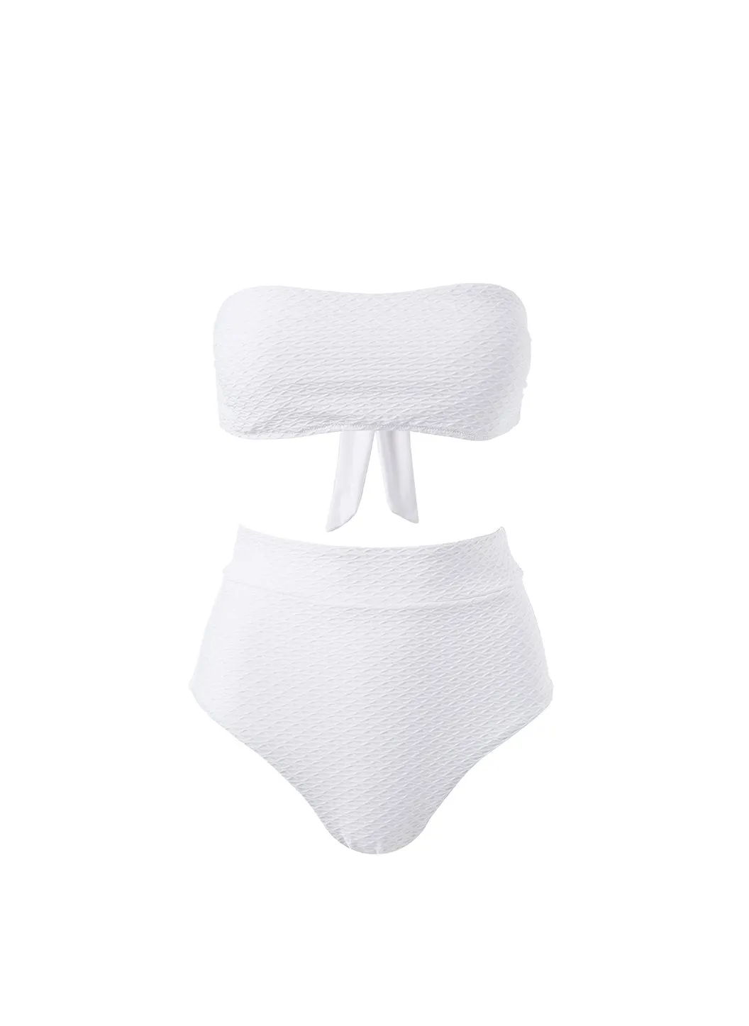 Asia White Waves Bikini Bottom