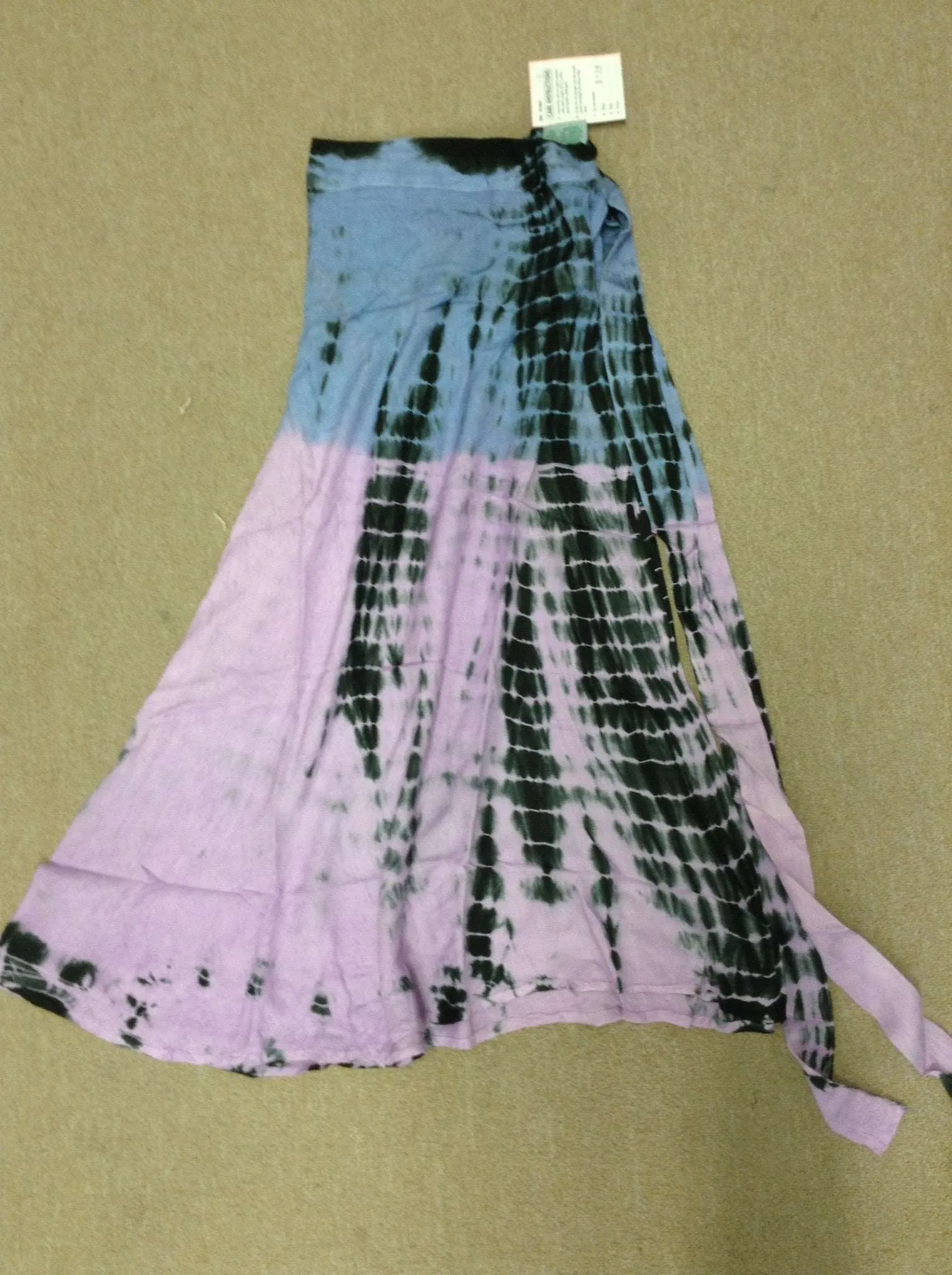 Assorted Rayon Tie Dye Wrap Skirt