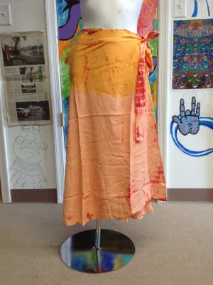 Assorted Rayon Tie Dye Wrap Skirt