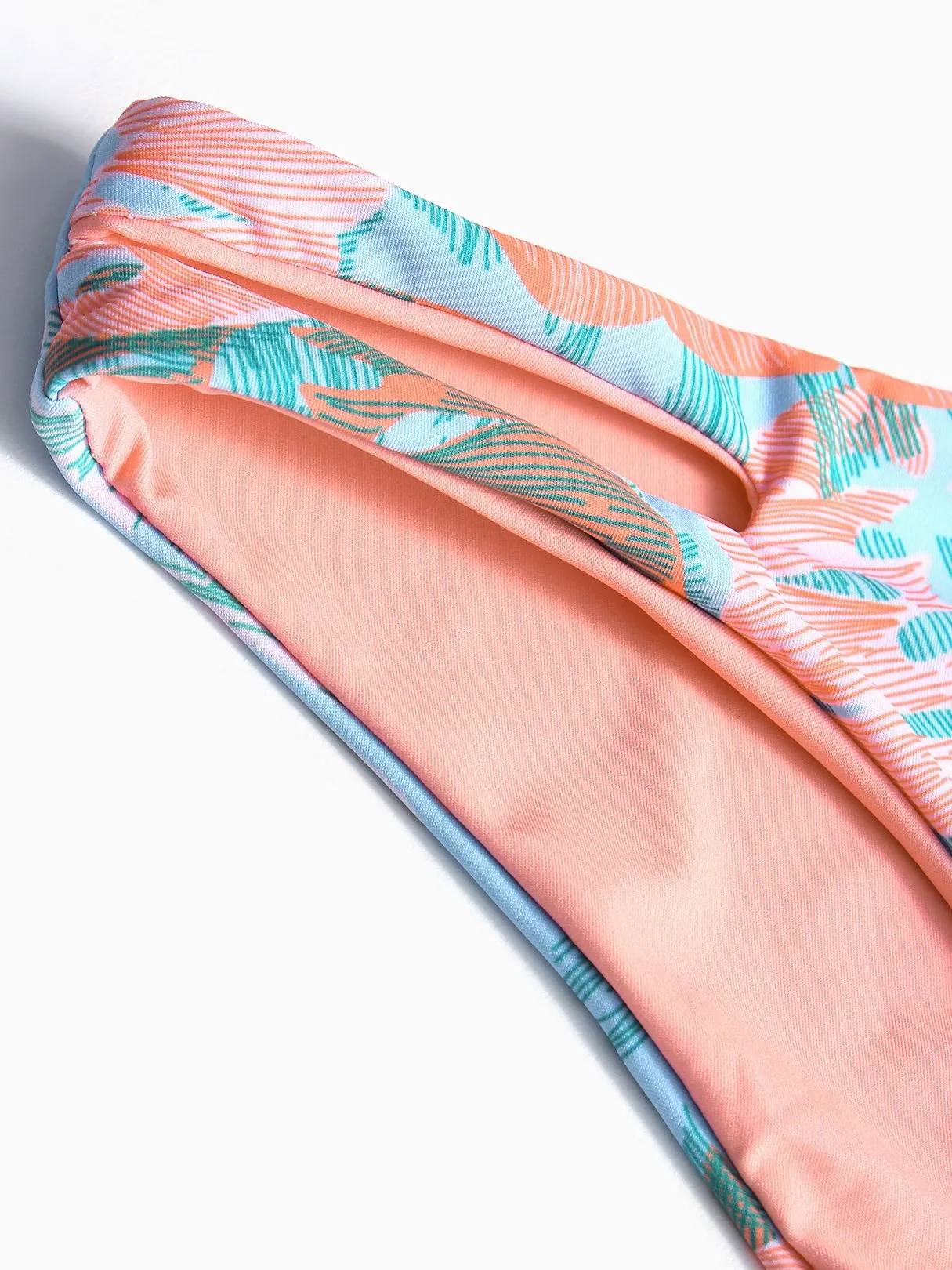 Asymmetrical Floral Print Two Piece Bikinis