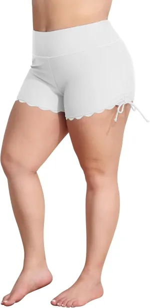 ATTRACO Womens Plus Size Swim Shorts High Waisted Swimsuit Shorts Boyleg Swim Bottoms