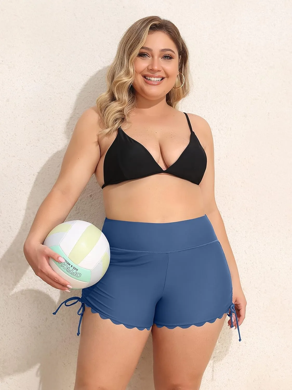 ATTRACO Womens Plus Size Swim Shorts High Waisted Swimsuit Shorts Boyleg Swim Bottoms