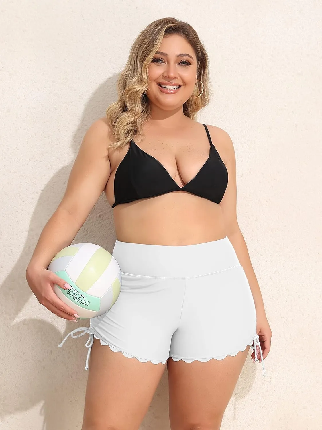 ATTRACO Womens Plus Size Swim Shorts High Waisted Swimsuit Shorts Boyleg Swim Bottoms