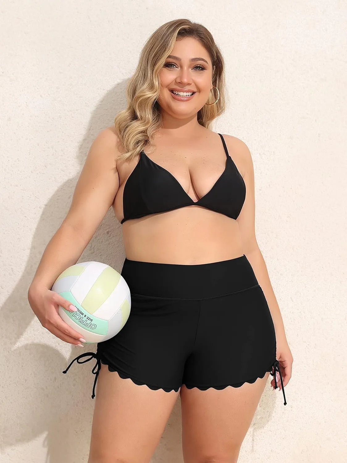 ATTRACO Womens Plus Size Swim Shorts High Waisted Swimsuit Shorts Boyleg Swim Bottoms