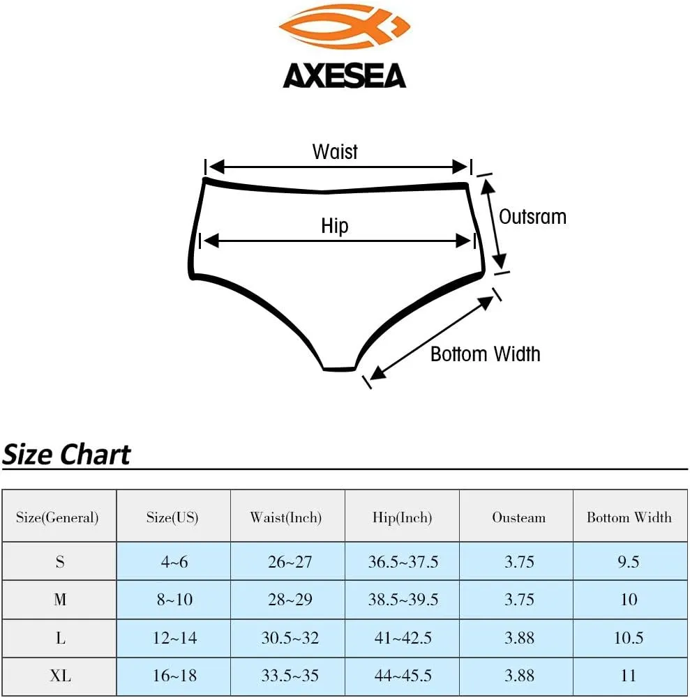 AXESEA Womens Bikini Bottoms Swim Bottoms Swimsui Swim Briefs