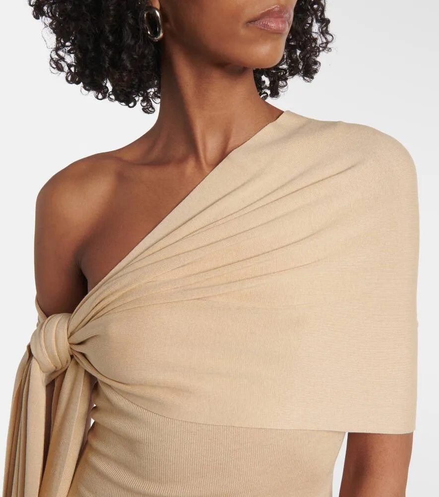 Aya Muse Chara one-shoulder silk-blend minidress