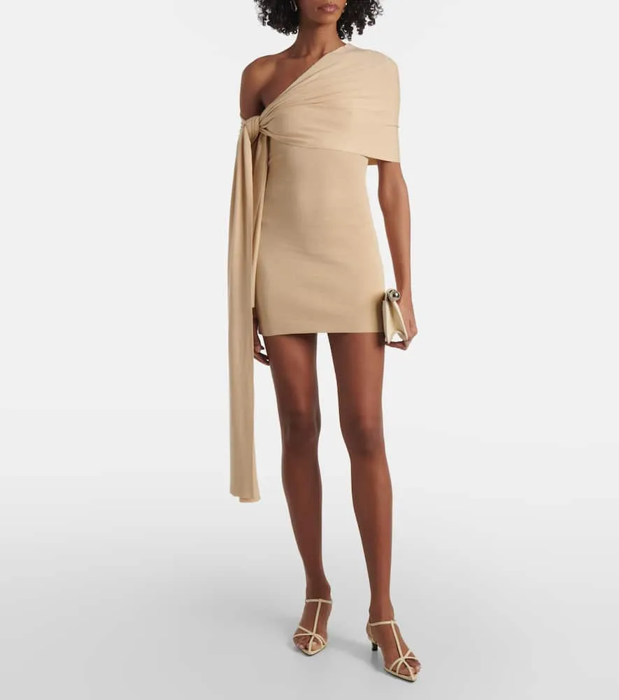 Aya Muse Chara one-shoulder silk-blend minidress