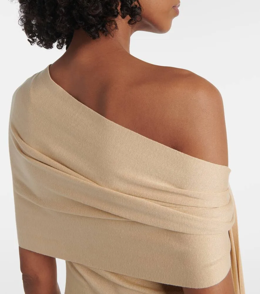 Aya Muse Chara one-shoulder silk-blend minidress