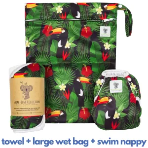 Baby & Toddler Swim Bundle with Towel - Toucan Jungle