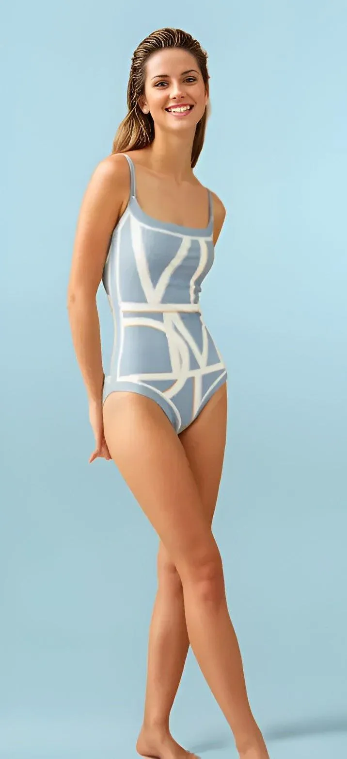 Baby Blue Reversible Swimsuit