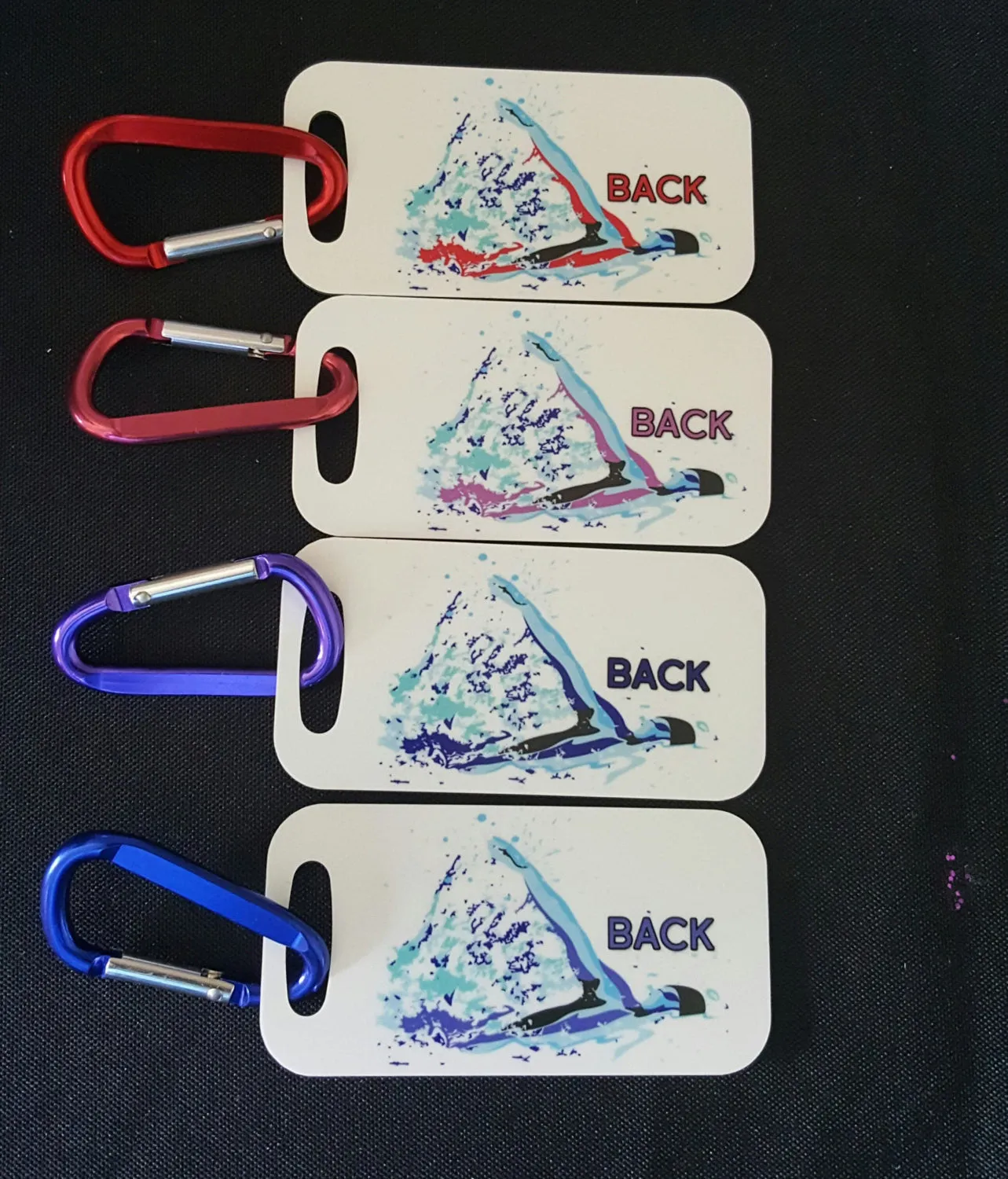 Backstroke Metal Bag Tag