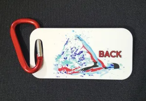 Backstroke Metal Bag Tag