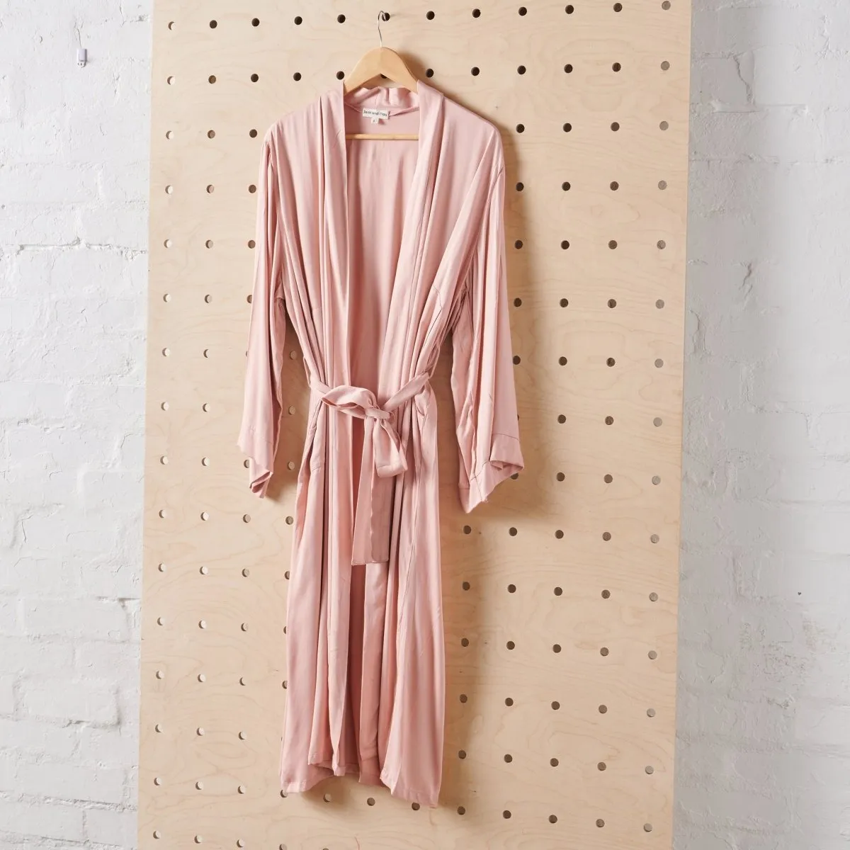 Bamboo Robe in Pink - Long Length