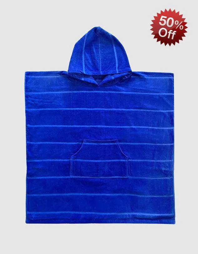 Bambury | Hoodie Beach Towel - Santorini Adult/Blue