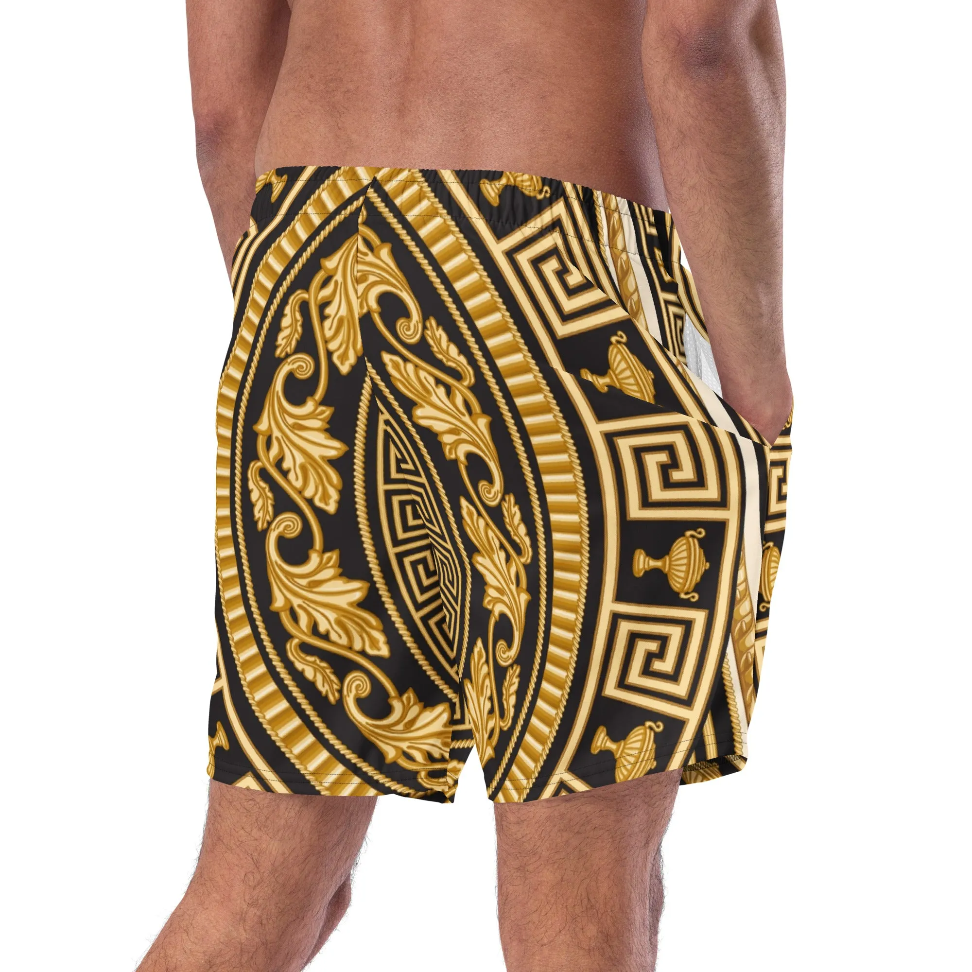 Baroque All-Over Print Recycled Swim Trunks
