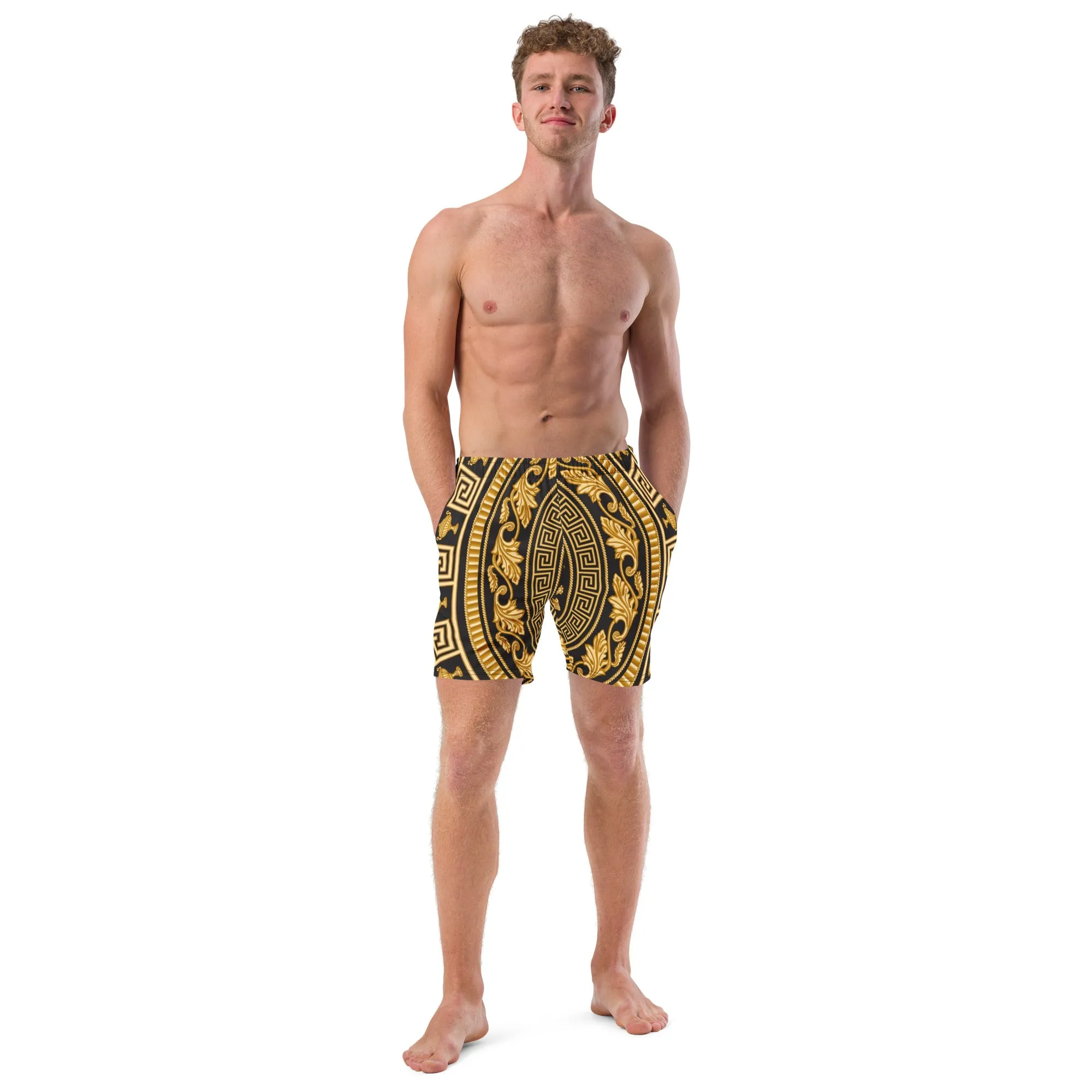 Baroque All-Over Print Recycled Swim Trunks