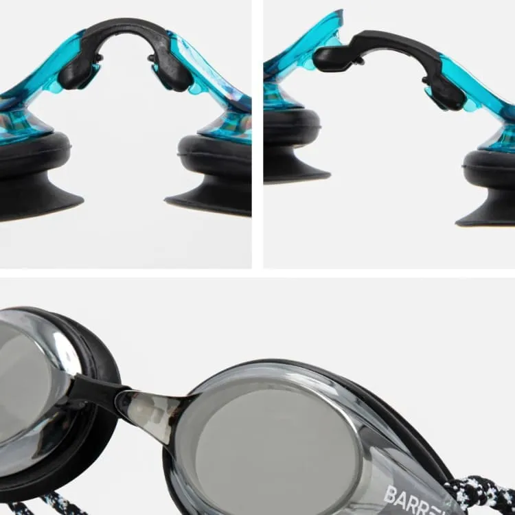 Barrel Racing Mirror Swim Goggles-BLACK/BLACK