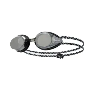 Barrel Racing Mirror Swim Goggles-BLACK/BLACK