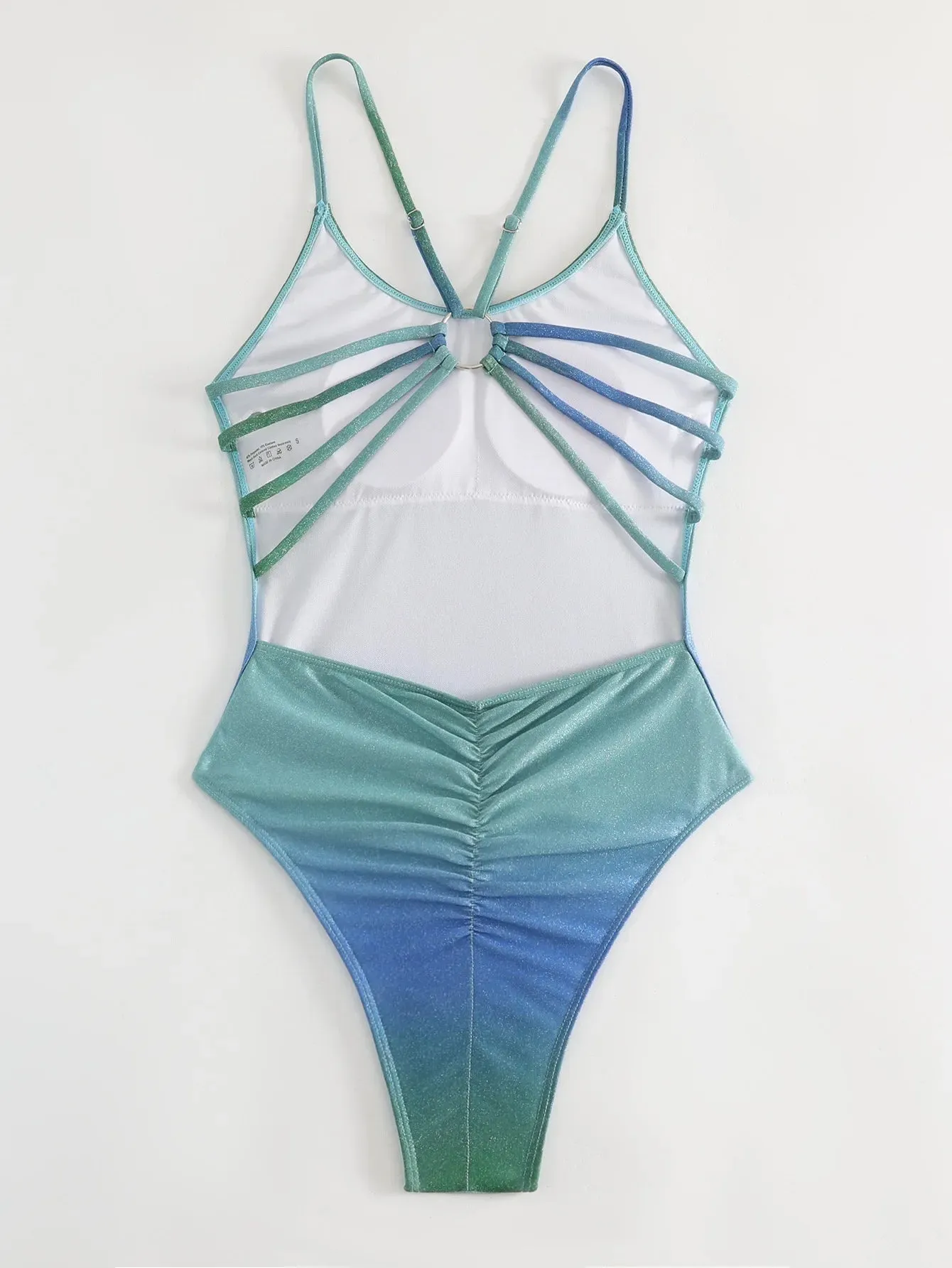 Beach Babe Backless One-Piece Swimwear with Ruched Booty for Women