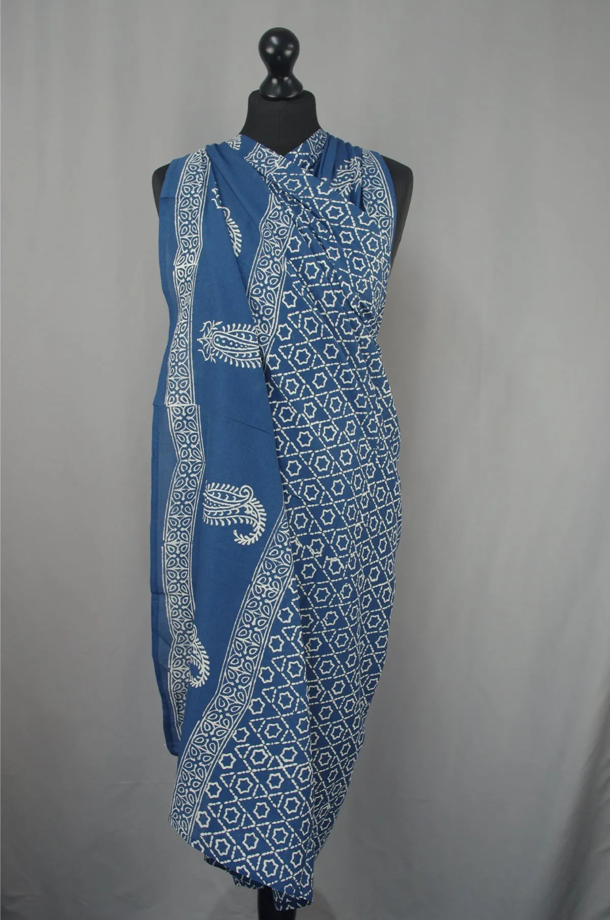 Beach Coverup Sarong Pareo - Indigo Stars