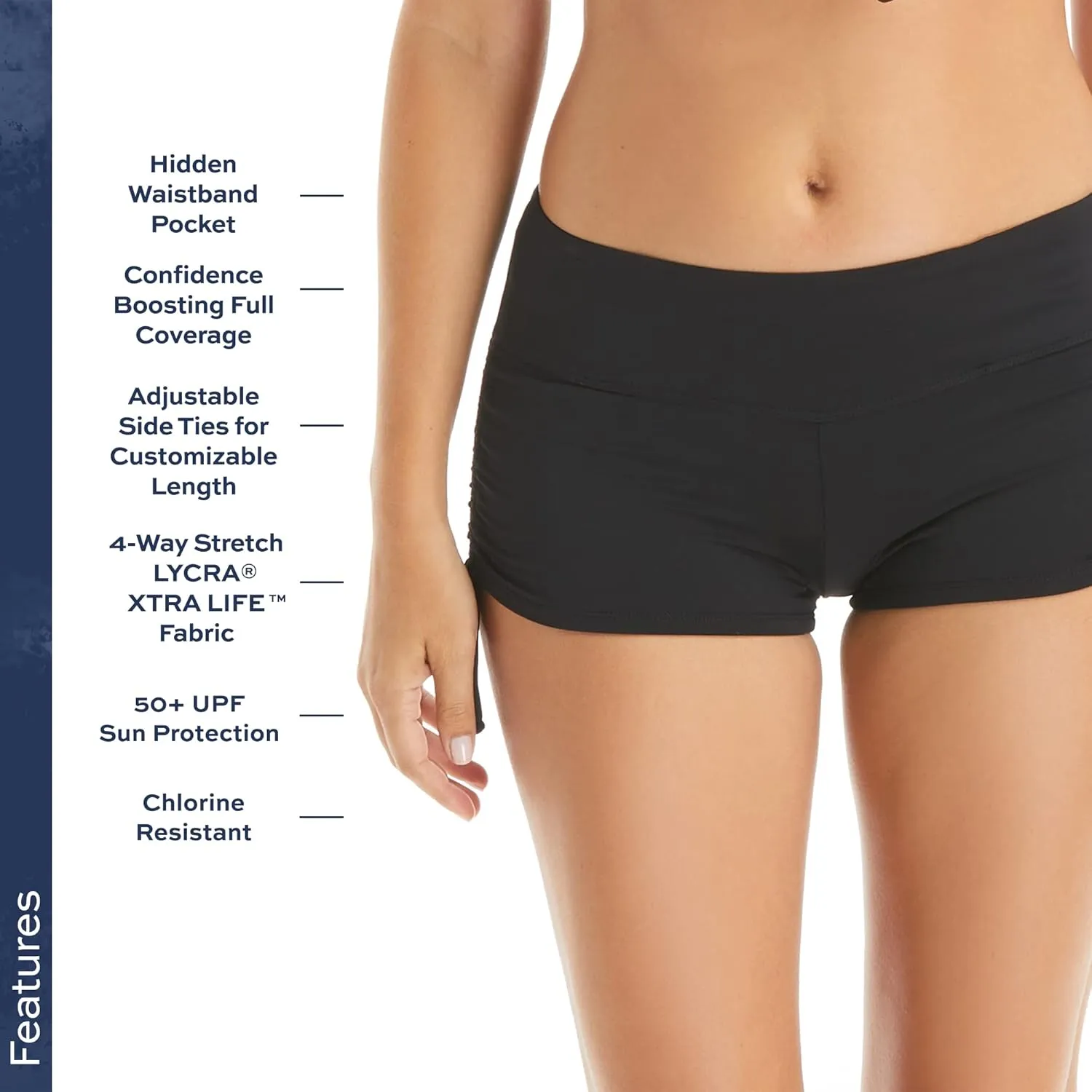 BEACH HOUSE Chloe High Waisted Bikini Bottom  Modest, Full Coverage Swimsuit Bottoms