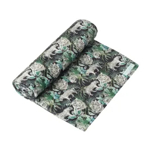 BEACH TOWEL JUNGLE BLACK