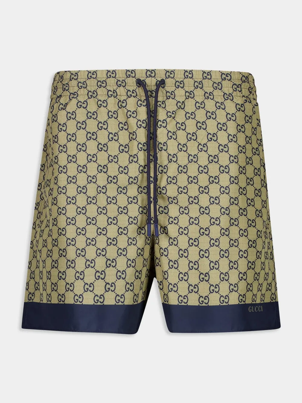 Beige GG Printed Tech Swim Shorts