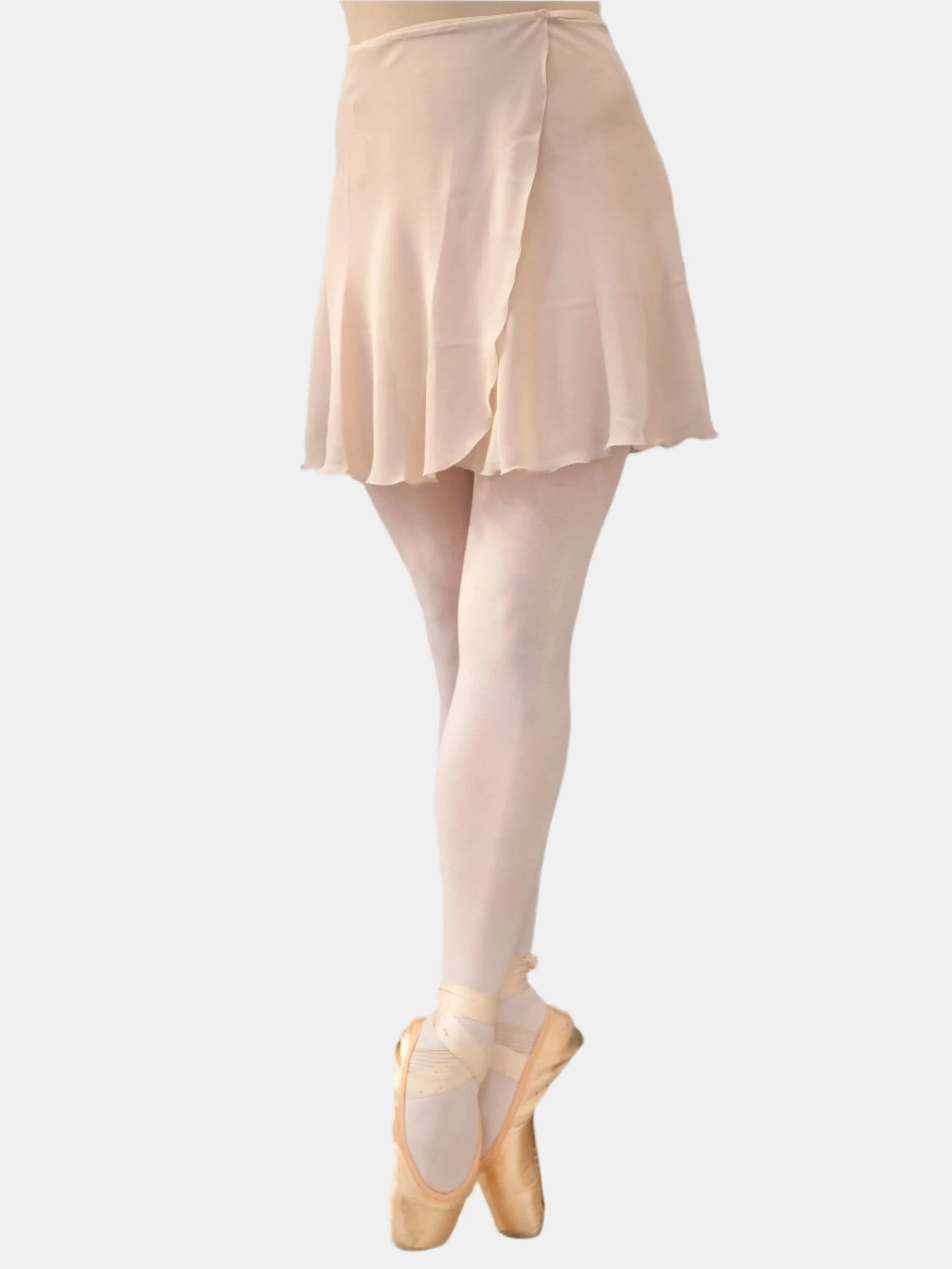 Beige Wrap Short Dance Skirt MP345
